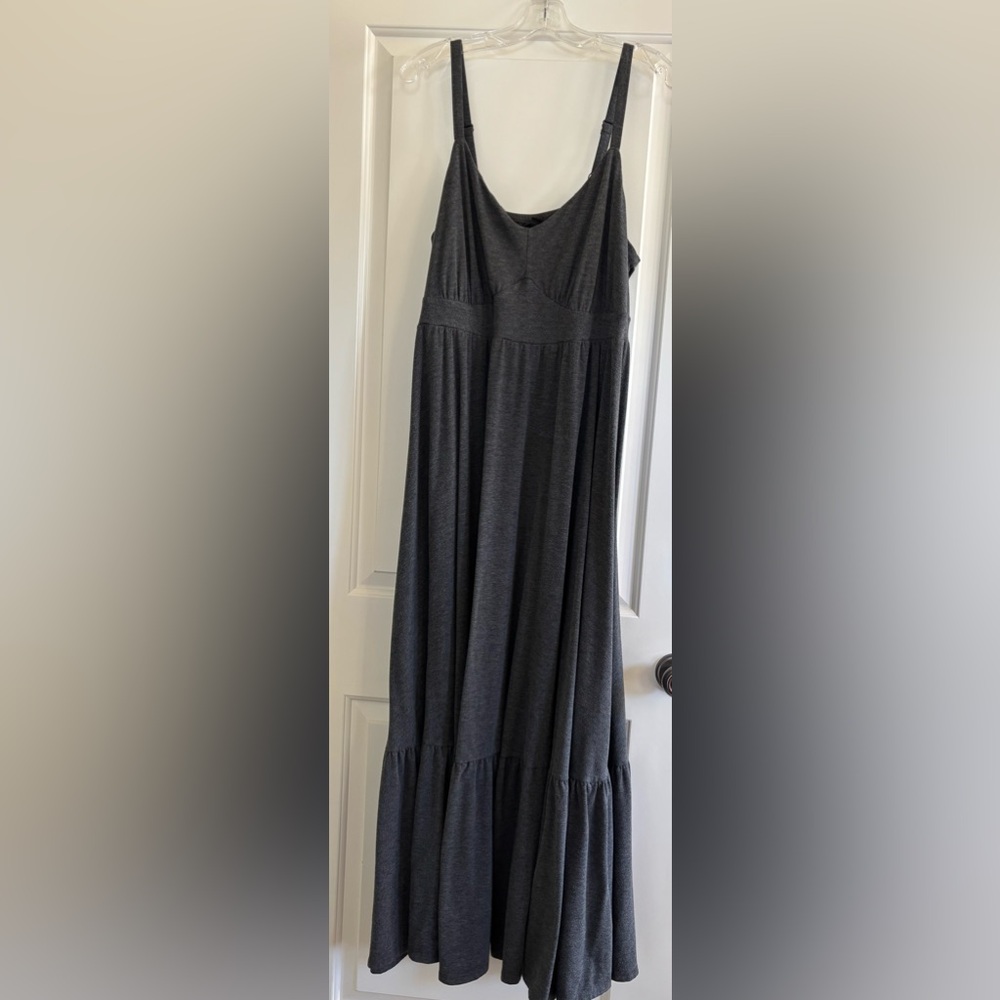 Torrid Charcoal Gray Super Soft Maxi Sleeveless Dress